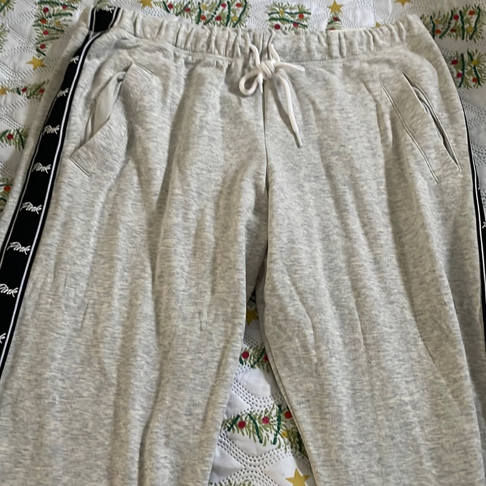 Victoria secret pink grey sweats size large